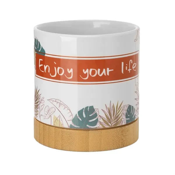 Ceramic Planter with Bamboo Base... from ASI 92531 Unique Custom Products / UCP