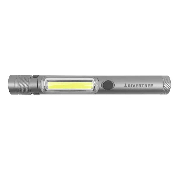 Gun Metal Magnetic Clip-On Dual Flashlight... from ASI 68507 The Magnet Group