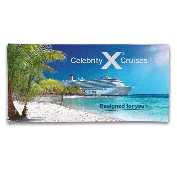 30" x 60", 100% cotton fiber reactive beach towel with full... from ASI 68507 The Magnet Group