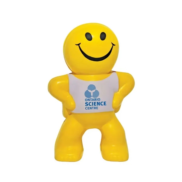 Mr. Smiley shaped stress reliever made of polyurethane foam.... from ASI 68507 The Magnet Group / Perfect Line