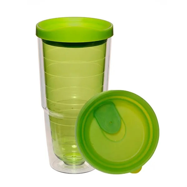 Double wall tumbler with inner wall and lid of 24 oz... from ASI 37218 Athena Promo (tm)