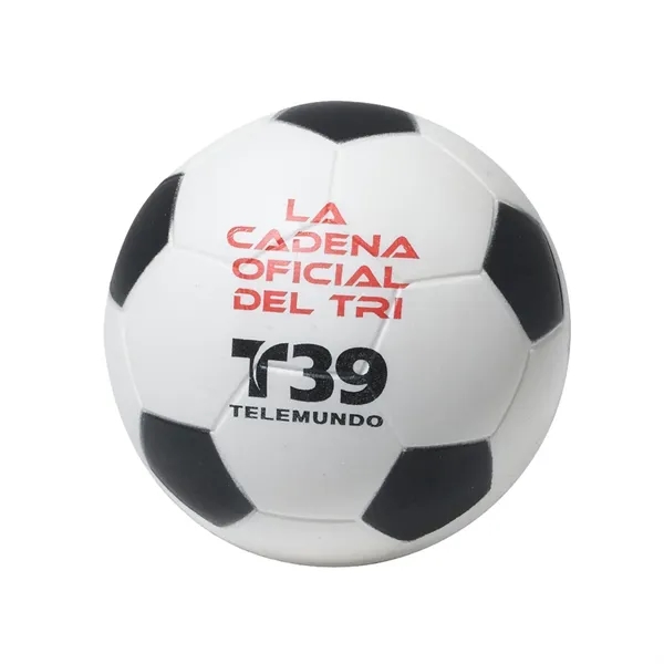 Soccer ball shaped stress reliever made of polyurethane foam.... from ASI 68507 The Magnet Group / Perfect Line