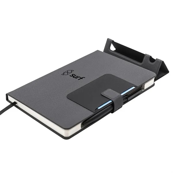 Hardcover notebook with 192 pages of A5 paper and fold-out phone... from ASI 68507 The Magnet Group / Perfect Line