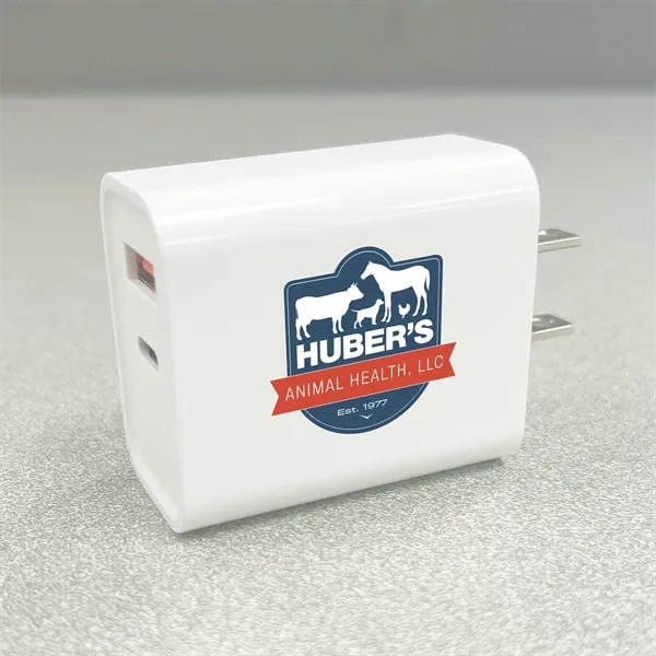 18-watt wall adapter with USB and Type C options.... from ASI 68507 The Magnet Group / Innovations by Magnet™