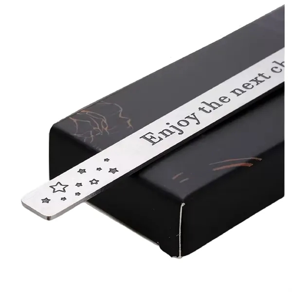Metallic stainless steel bookmark plus laser engraving on 1 location plus... from ASI 37218 Athena Promo (tm)