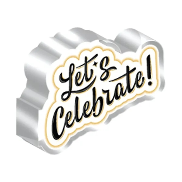 CUBED recognition desk piece with the Holiday magnetic attachments.... from ASI 93986 Visions/Awardcraft