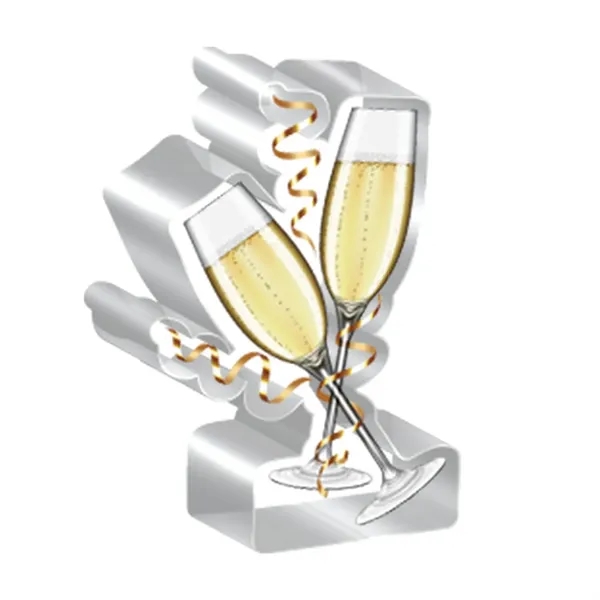 CUBED recognition desk piece with the Holiday magnetic attachments.... from ASI 93986 Visions/Awardcraft