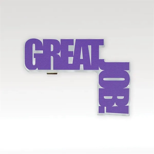 CUBED recognition desk piece with the Holiday magnetic attachments.... from ASI 93986 Visions/Awardcraft