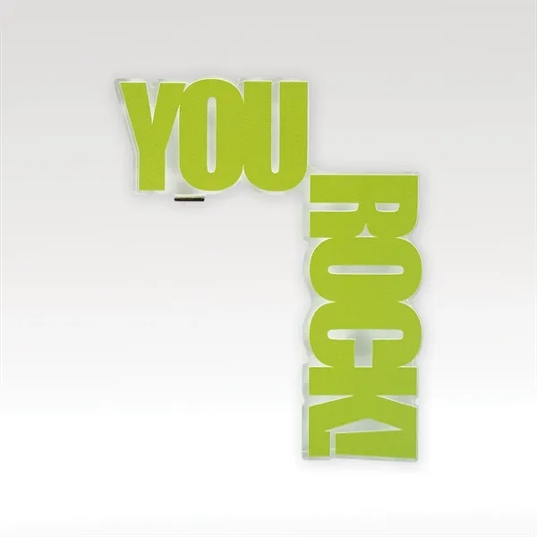 CUBED recognition desk piece with the Holiday magnetic attachments.... from ASI 93986 Visions/Awardcraft