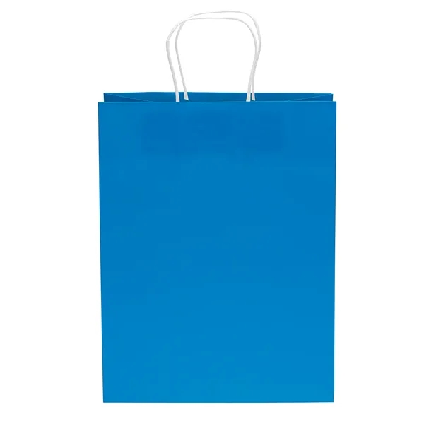 Bite colored paper shopper with twisted handles and fold over top.... from ASI 37940 Bag Makers Inc