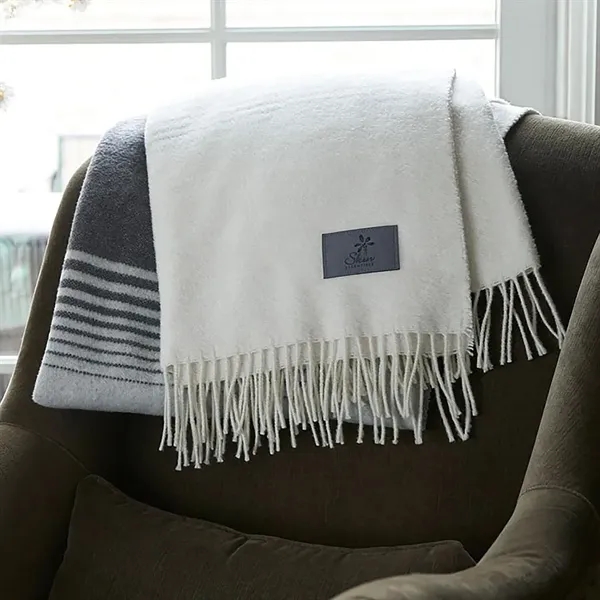 71" x 54" Italian-made knit blanket, fringed on both ends.... from ASI 68507 The Magnet Group