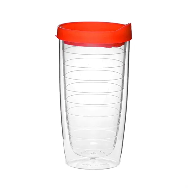 Double wall acrylic tumbler with slide closure lid of 14 oz... from ASI 37218 Athena Promo (tm)