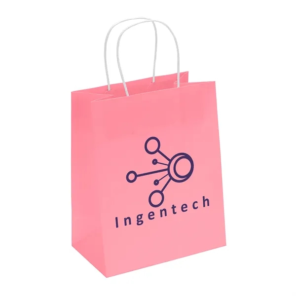 75# matte paper bag with a fold-over top and white twisted... from ASI 37940 Bag Makers Inc