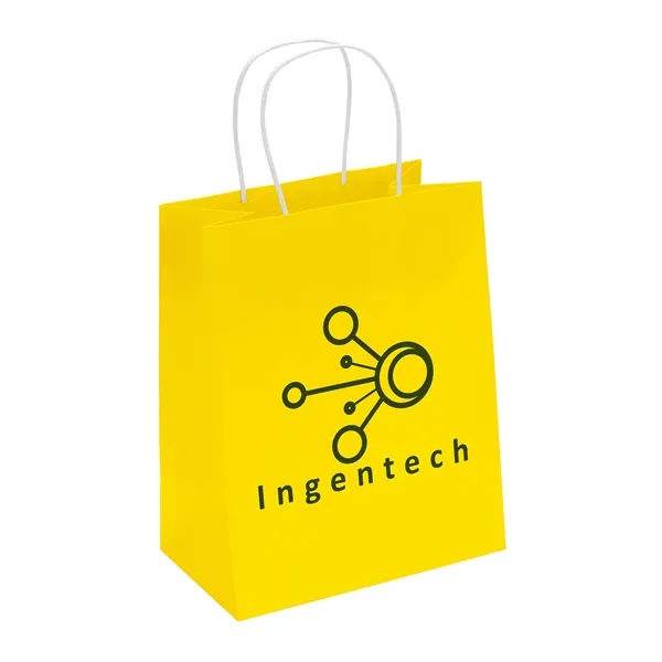 75# matte paper bag with a fold-over top and white twisted... from ASI 37940 Bag Makers Inc