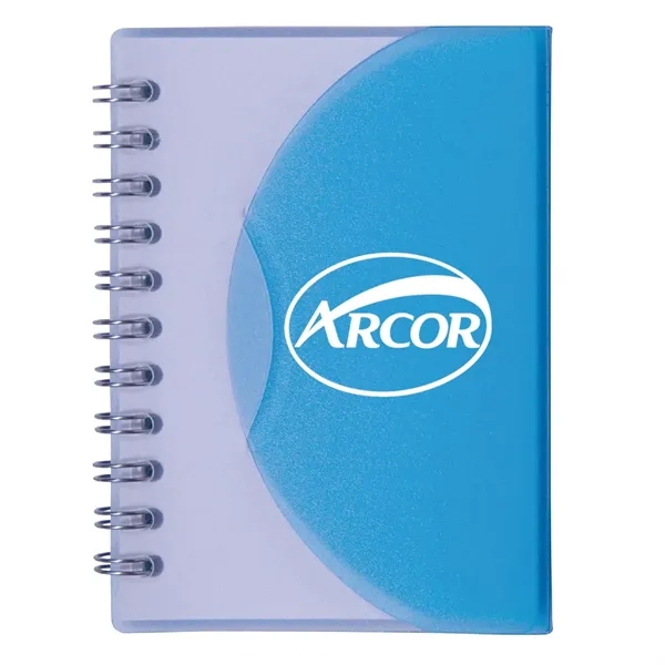 3" x 4" 60-page spiral bound notebook with translucent folding cover.... from ASI 63549 Jornik Manufacturing Corp / Jornik