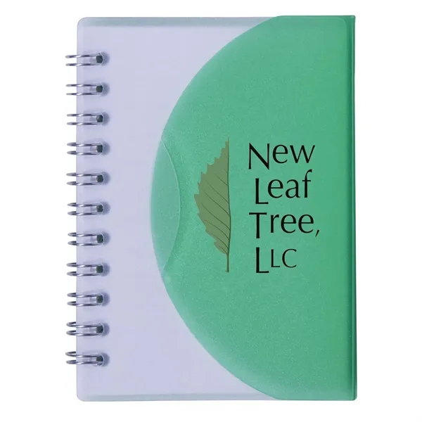 3" x 4" 60-page spiral bound notebook with translucent folding cover.... from ASI 63549 Jornik Manufacturing Corp / Jornik