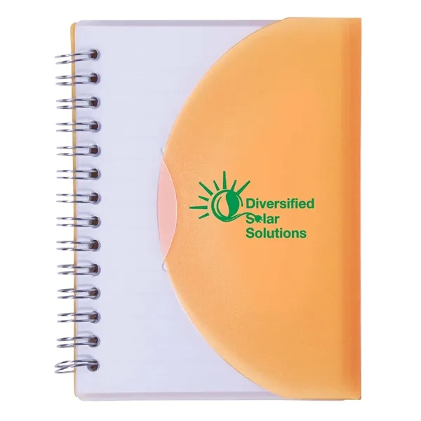 3" x 4" 60-page spiral bound notebook with translucent folding cover.... from ASI 63549 Jornik Manufacturing Corp / Jornik