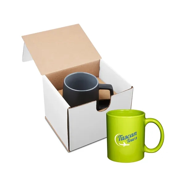 11-ounce ceramic mug with a C-shaped handle; kraft gift box included.... from ASI 79530 Prime Line