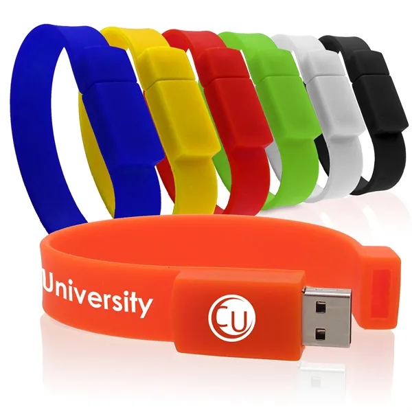 Bracelet USB drive made of silicon that's offered in multiple colors... from ASI 63776 KTI Networks Inc / KTI Promo