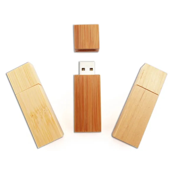 Rectangular-shaped USB flash drive made from bamboo, rosewood, walnut or maple... from ASI 63776 KTI Networks Inc / KTI Promo