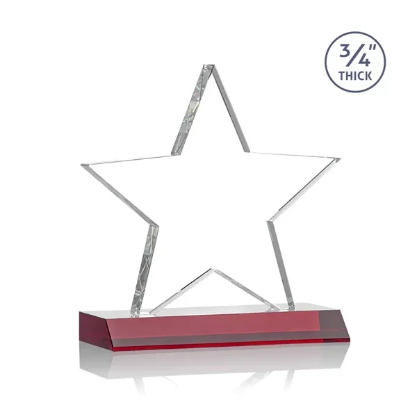 Beautiful 3/4" thick Optical crystal star shape award mounted on a... from ASI 84592 St Regis Group / St Regis