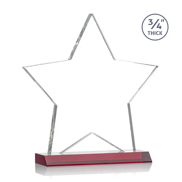 Beautiful 3/4" thick Optical crystal star shape award mounted on a... from ASI 84592 St Regis Group / St Regis