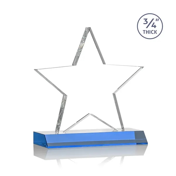 Beautiful 3/4" thick Optical crystal star shape award mounted on a... from ASI 84592 St Regis Group / St Regis
