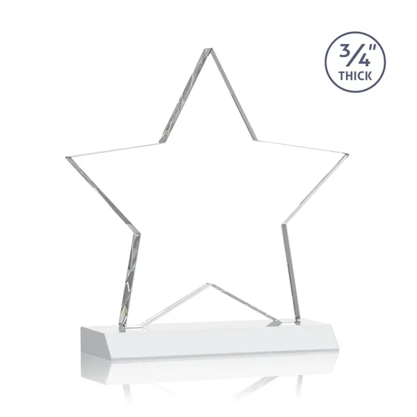Beautiful 3/4" thick Optical crystal star shape award mounted on a... from ASI 84592 St Regis Group / St Regis