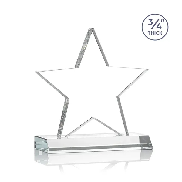 Beautiful 3/4" thick Optical crystal star shape award mounted on a... from ASI 84592 St Regis Group / St Regis
