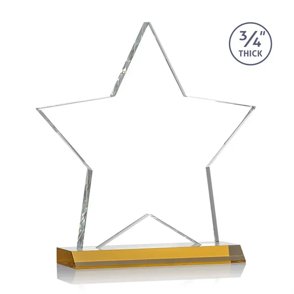 Beautiful 3/4" thick Optical crystal star shape award mounted on a... from ASI 84592 St Regis Group / St Regis