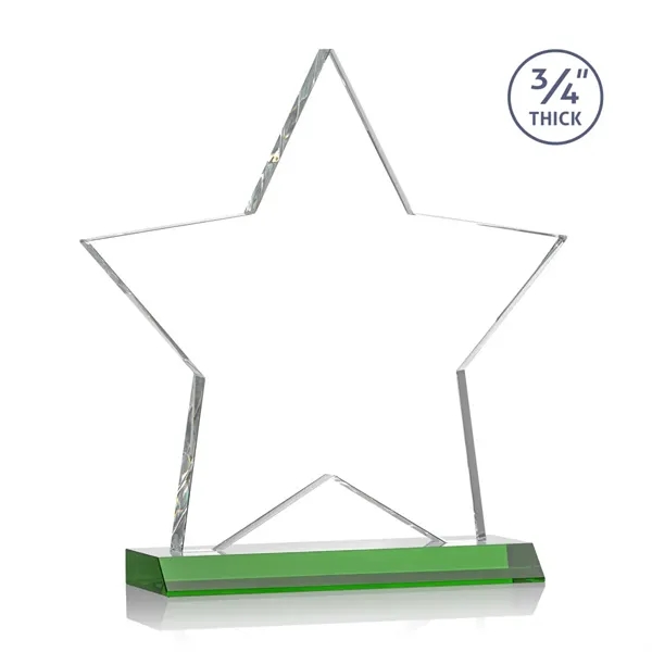 Beautiful 3/4" thick Optical crystal star shape award mounted on a... from ASI 84592 St Regis Group / St Regis