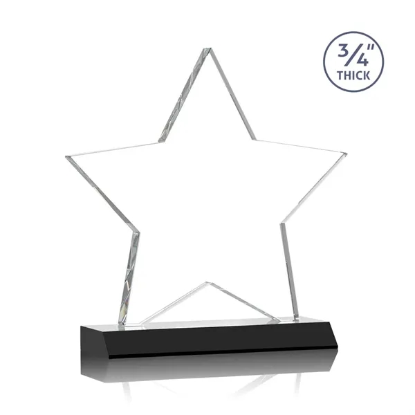 Beautiful 3/4" thick Optical crystal star shape award mounted on a... from ASI 84592 St Regis Group / St Regis