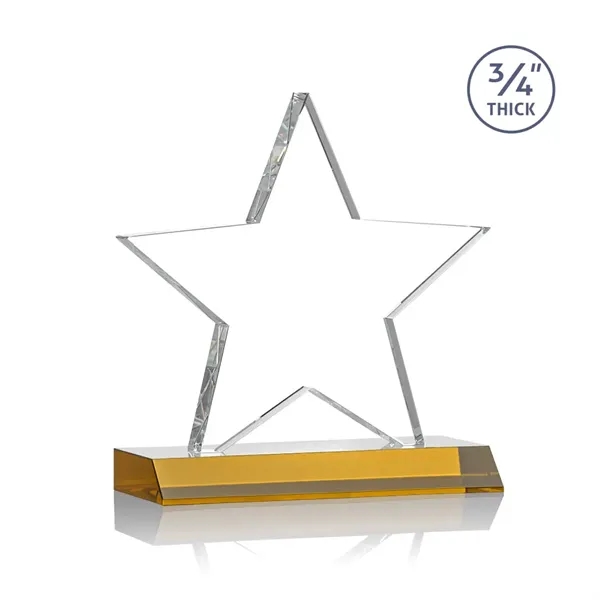 Optical crystal star shape award on an Amber optical crystal base.... from ASI 84592 St Regis Group / St Regis