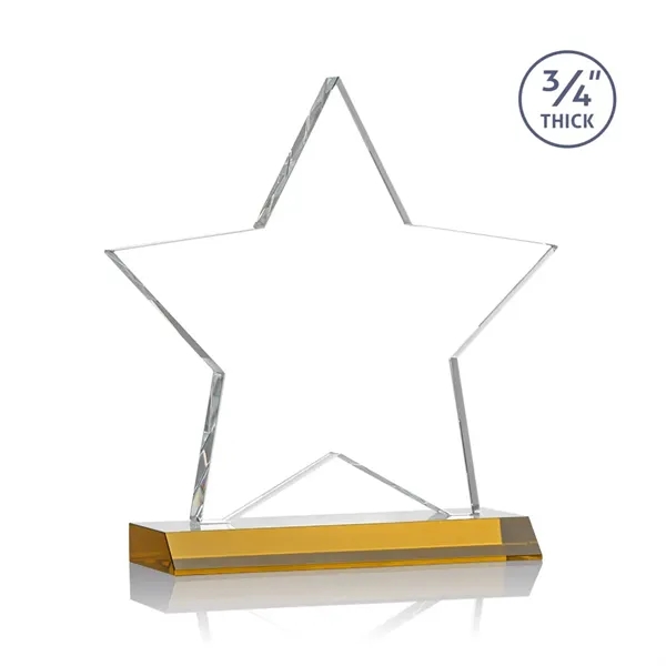 Optical crystal star shape award on an Amber optical crystal base.... from ASI 84592 St Regis Group / St Regis