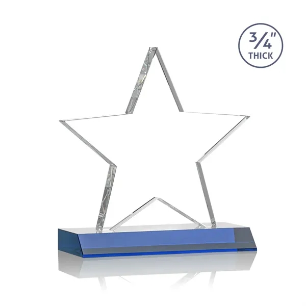 Optical crystal star shape award on a Blue optical crystal base.... from ASI 84592 St Regis Group / St Regis