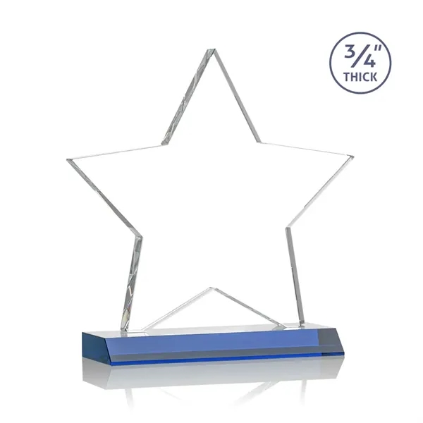 Optical crystal star shape award on a Blue optical crystal base.... from ASI 84592 St Regis Group / St Regis