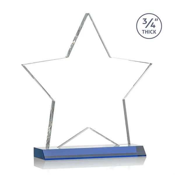 Optical crystal star shape award on a Blue optical crystal base.... from ASI 84592 St Regis Group / St Regis