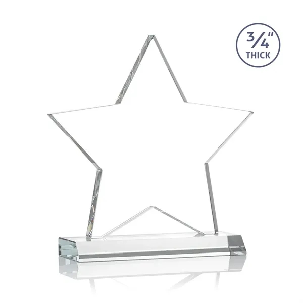 Optical crystal star shape award on a clear optical crystal base.... from ASI 84592 St Regis Group / St Regis