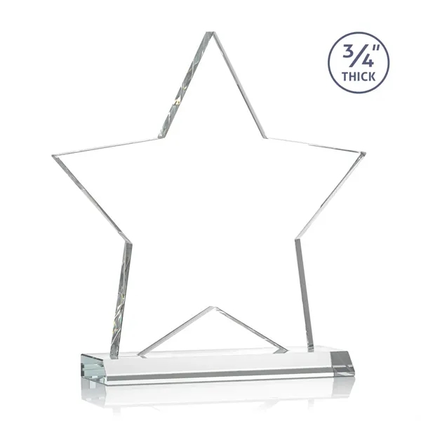 Optical crystal star shape award on a clear optical crystal base.... from ASI 84592 St Regis Group / St Regis