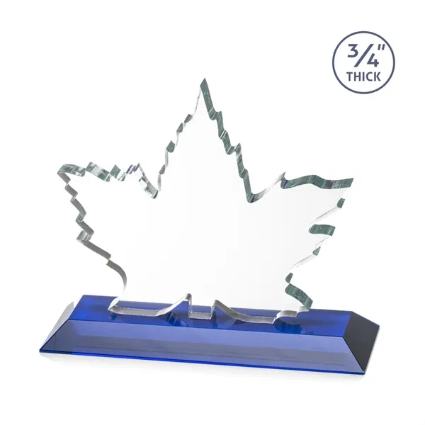 Maple leaf  Starfire Crystal award mounted on top of a... from ASI 84592 St Regis Group / St Regis