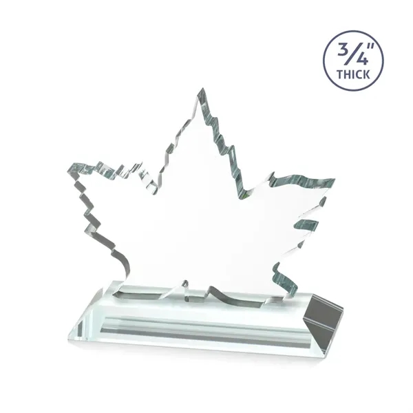 Maple leaf  Starfire Crystal award mounted on top of a... from ASI 84592 St Regis Group / St Regis