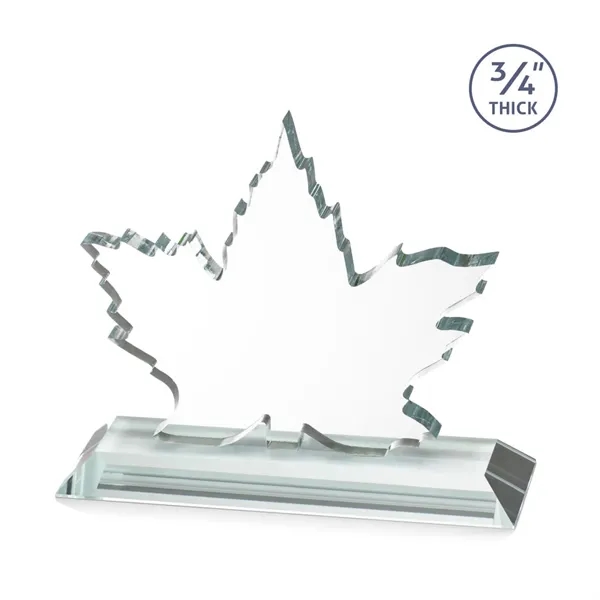 Maple leaf  Starfire Crystal award mounted on top of a... from ASI 84592 St Regis Group / St Regis