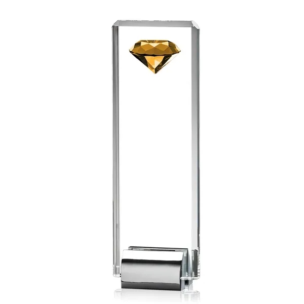 Our beveled optical crystal rectangle is mounted to a silver-finished cast... from ASI 84592 St Regis Group / St Regis