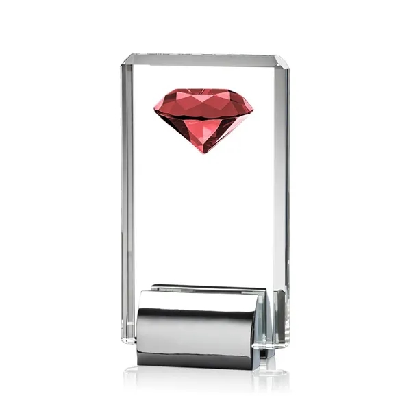 Our beveled optical crystal rectangle is mounted to a silver-finished cast... from ASI 84592 St Regis Group / St Regis