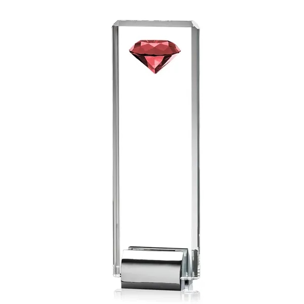 Our beveled optical crystal rectangle is mounted to a silver-finished cast... from ASI 84592 St Regis Group / St Regis