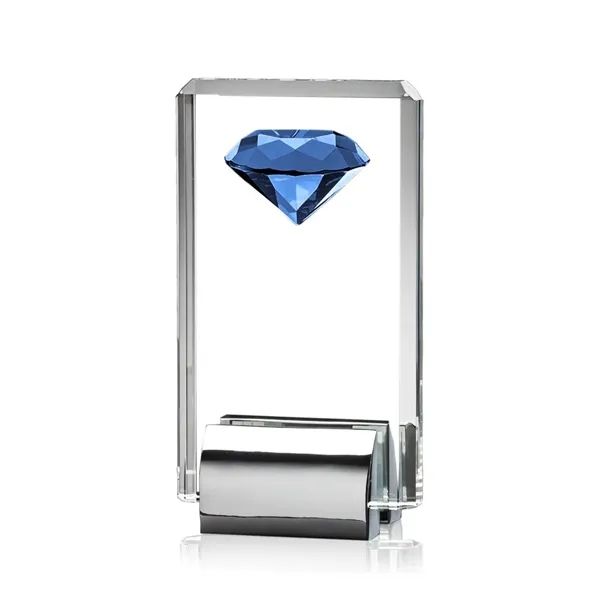 Our beveled optical crystal rectangle is mounted to a silver-finished cast... from ASI 84592 St Regis Group / St Regis