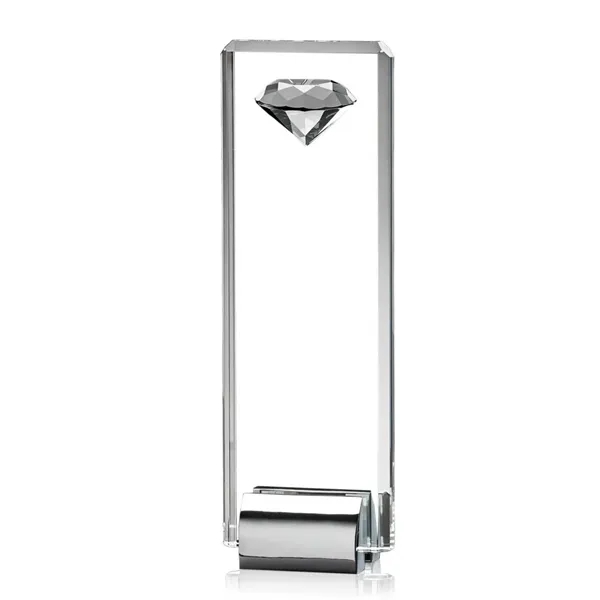 Our beveled optical crystal rectangle is mounted to a silver-finished cast... from ASI 84592 St Regis Group / St Regis