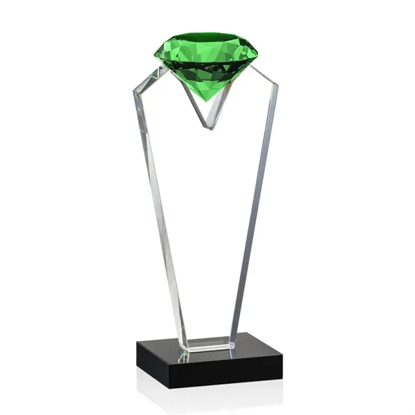 Beautiful optical crystal award that holds an Emerald diamond with black... from ASI 84592 St Regis Group / St Regis