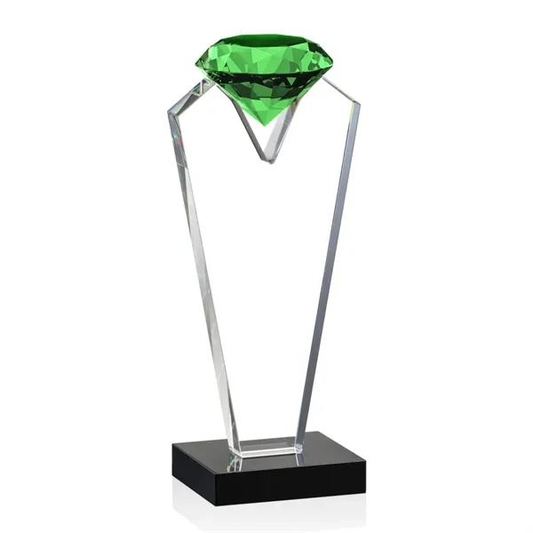Beautiful optical crystal award that holds an Emerald diamond with black... from ASI 84592 St Regis Group / St Regis
