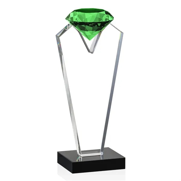 Beautiful optical crystal award that holds an Emerald diamond with black... from ASI 84592 St Regis Group / St Regis